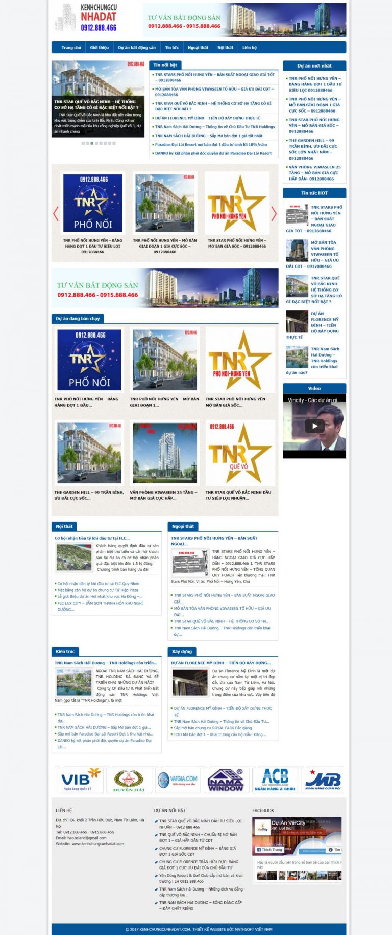 Mẫu thiết kế website bất động sản